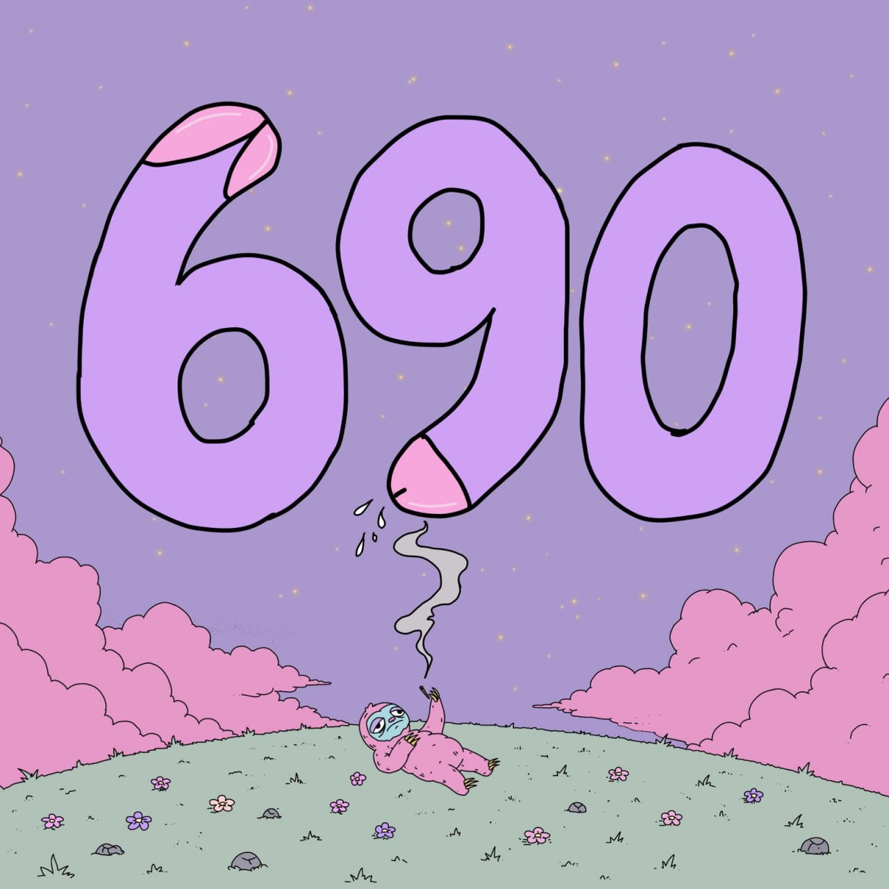 Sloth beneath the number 690